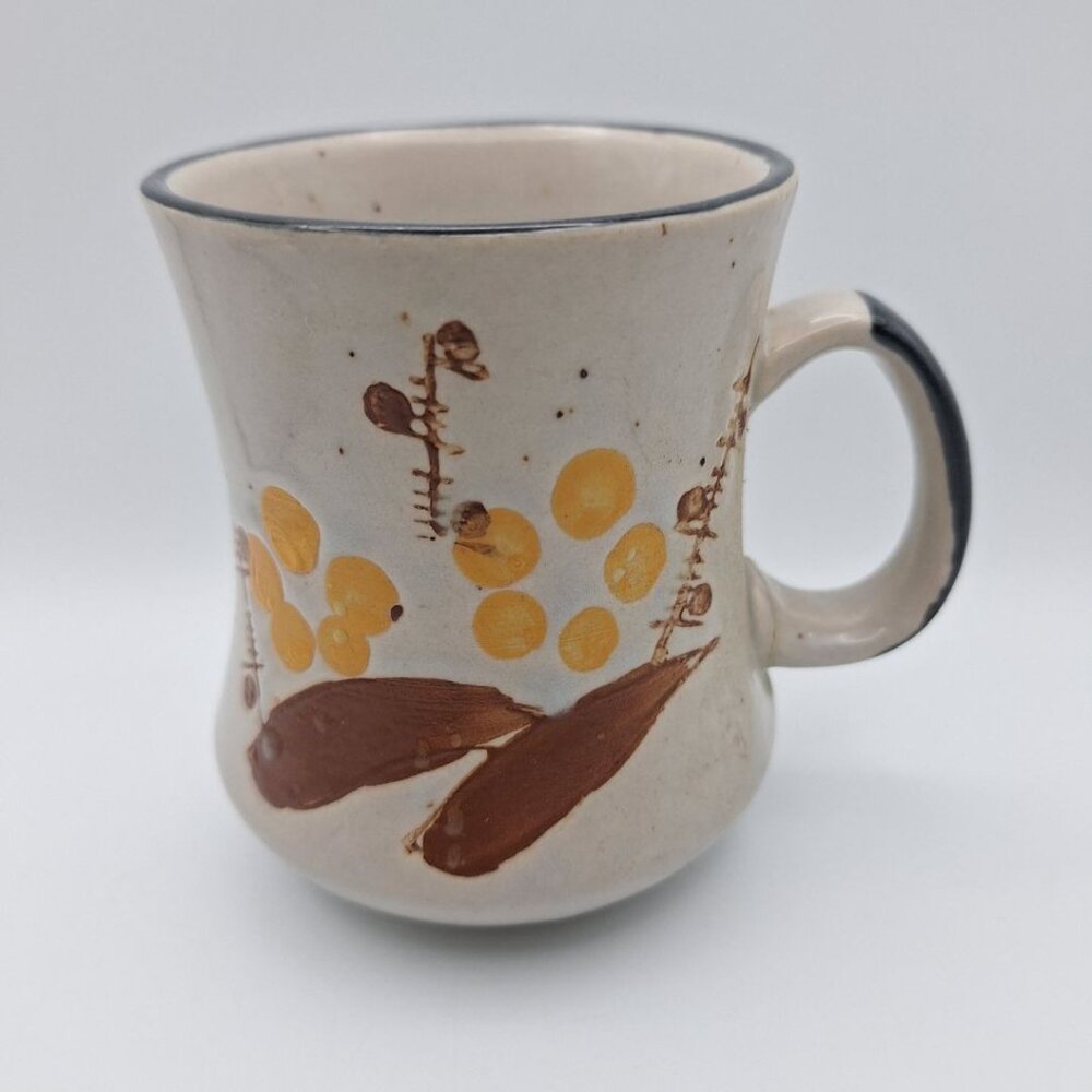 COTC Tea Mug Coffee Cup Korea Vintage Floral Brown Neutral Tones Kitchen‎ MCM